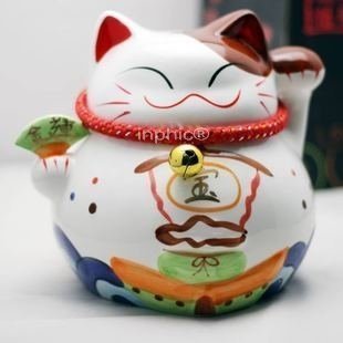 INPHIC-開運 大型招財貓 祝願貓 存錢罐 居家飾品 【元寶款】