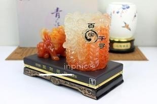 INPHIC-開運 貔貅筆筒 創意時尚 招財工藝品 辦公室桌面擺設 實用創意裝飾品