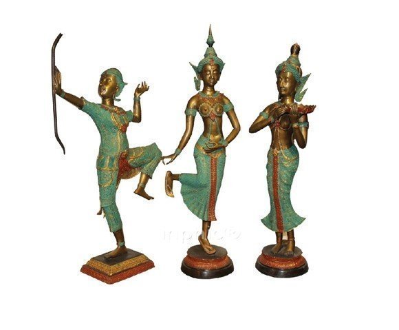 INPHIC-宗教 東南亞 家居飾品 泰國風格 泰式木雕 擺飾 工藝品 銅藝個 跳舞