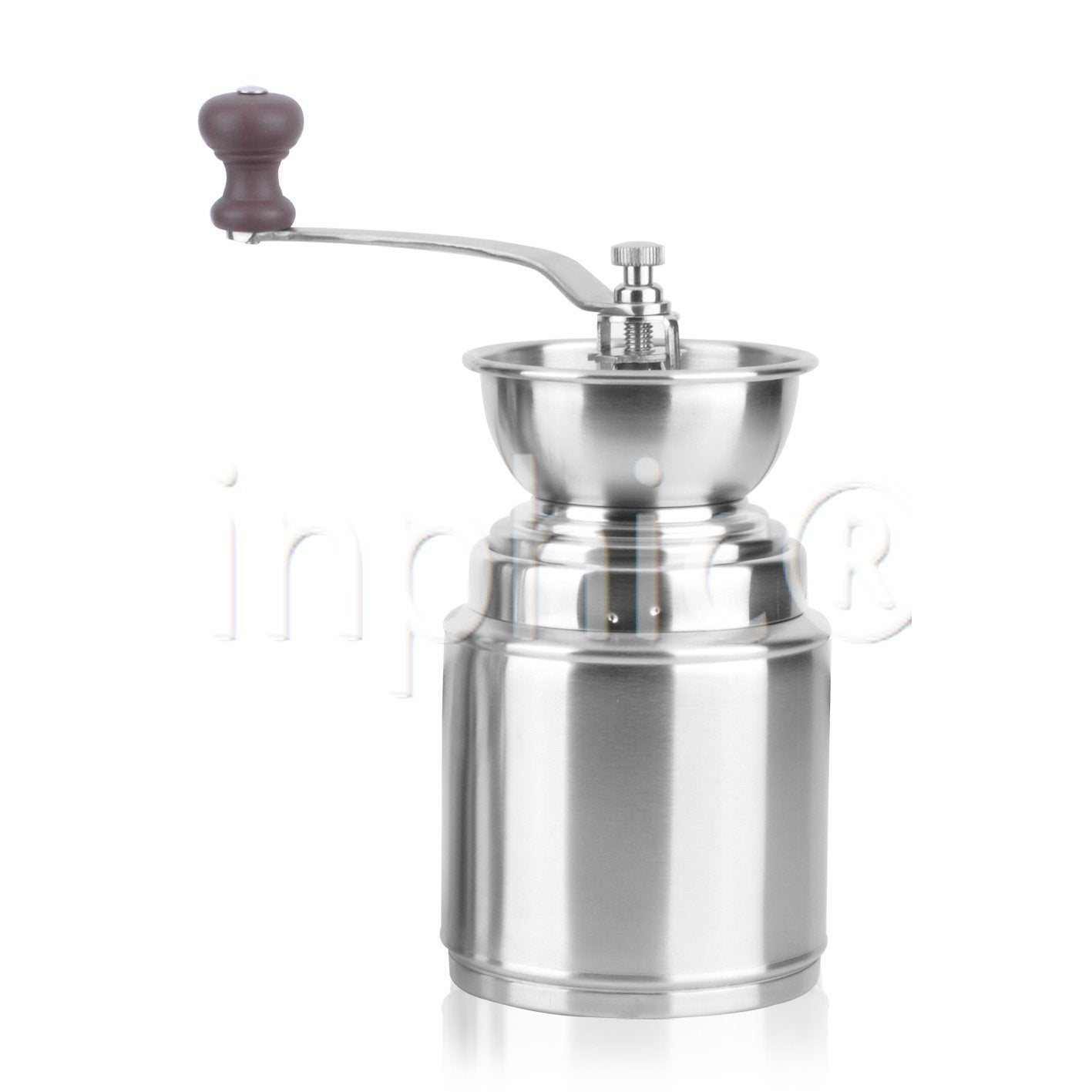 INPHIC-大款304圓形不鏽鋼手動磨豆機 家用手搖咖啡豆研磨機磨粉機