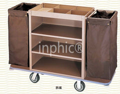 INPHIC-飯店賓館客房多功能手推工作車保潔車清潔車布袋衛生服務車