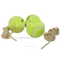 INPHIC-10個 帶線網球訓練球練習球 帶橡皮筋網球帶繩網球免撿球