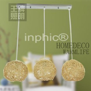 INPHIC-三頭藤球組合藤燈吊燈餐廳燈臥室燈書房燈客廳燈具燈飾