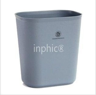 INPHIC-客房 防燃 垃圾桶 方形垃圾桶 衛生間 酒店 賓館 用品 無蓋 灰色8L