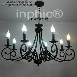INPHIC-燈飾燈具 歐式吊燈鐵藝燈田園燈飾 餐廳客廳蠟燭吊燈a