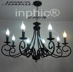INPHIC-燈飾燈具 歐式吊燈鐵藝燈田園燈飾 餐廳客廳蠟燭吊燈a