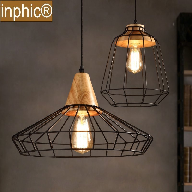 INPHIC-北歐創意個性鐵藝吊燈吧臺臥室客廳咖啡廳餐廳燈復古網狀吊燈 B款