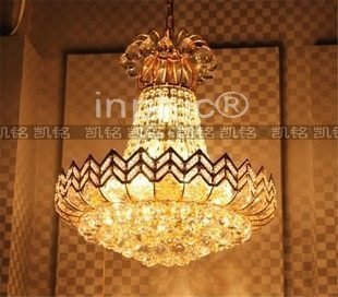 INPHIC-金色水晶吊燈走道陽臺門廳全水晶L9餐吊燈直徑500發財樹吊燈