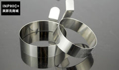 INPHIC-不鏽鋼圓形煎蛋模具 煎蛋圈模型磨具 圓形煎雞蛋模具（長柄款小款）