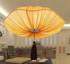 INPHIC-橙色荷葉吊燈 客廳臥室餐廳燈 現代中式 辦公室酒店裝飾燈