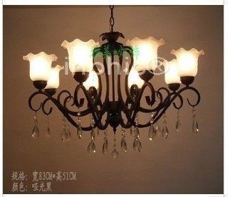 INPHIC-簡約鐵藝水晶吊燈客廳水晶吊燈餐廳燈大廳燈歐式水晶吊燈燈具