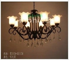 INPHIC-簡約鐵藝水晶吊燈客廳水晶吊燈餐廳燈大廳燈歐式水晶吊燈燈具