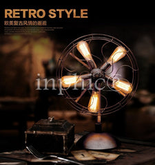 INPHIC-loft 客廳臥室餐廳美式鄉村復古歐式簡約創意電風扇美式檯燈