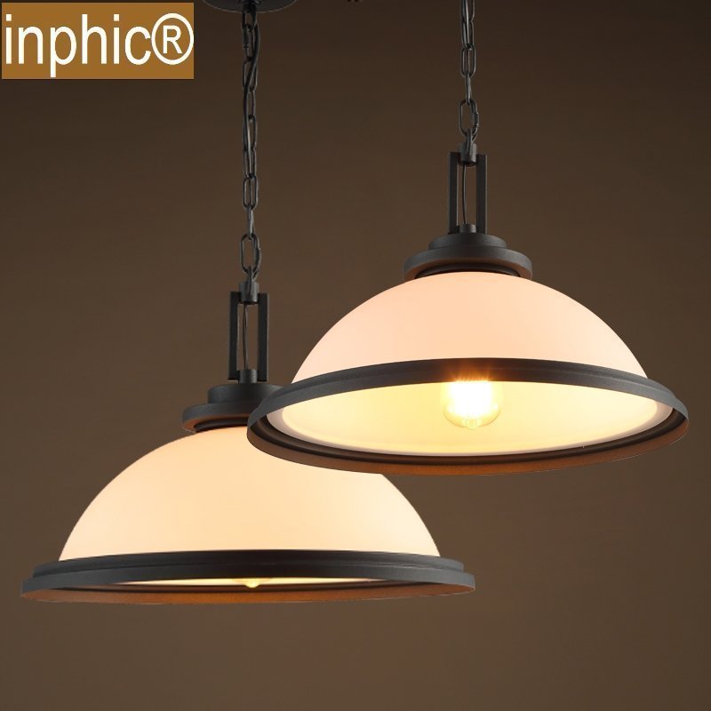 INPHIC-北歐美式鄉村復古吊燈歐式簡約餐廳吧臺咖啡廳玻璃燈具