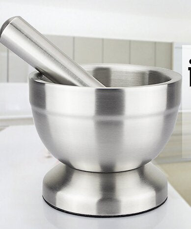 INPHIC-不鏽鋼搗蒜器搗藥罐大款壓蒜器蒜泥器石臼輔食研磨器研缽小款搗藥罐（送蓋子）