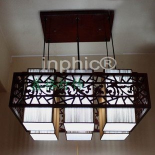 INPHIC-中式 古木藝雕花羊皮吊燈客廳燈臥室燈餐廳燈茶樓燈 吧檯燈燈具