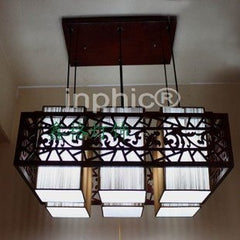 INPHIC-中式 古木藝雕花羊皮吊燈客廳燈臥室燈餐廳燈茶樓燈 吧檯燈燈具