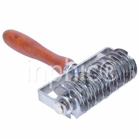 INPHIC-不鏽鋼木柄切輪刀 烘培工具 滾輪刀 滾刀 披薩派皮類專用