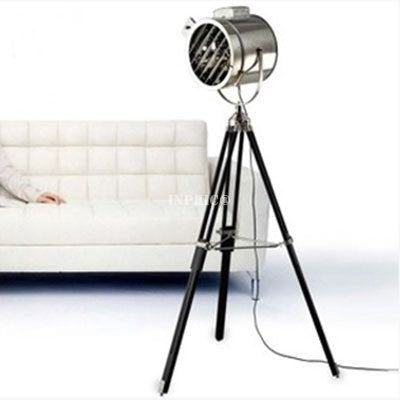 INPHIC-loft美式復古地燈客廳酒店會所創意三腳支架舞臺攝影落地燈