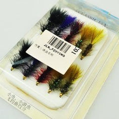 INPHIC-仿真小遊蟲毛鉤 十只裝盒 飛蠅昆蟲餌垂釣用品