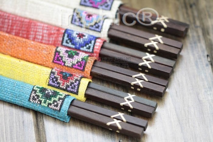 INPHIC-紅木筷套裝筷子超級便攜餐具筷子筷創意 2雙組