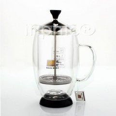 INPHIC-茶具 600ml中空雙層玻璃沖茶器 濾壓咖啡壺 法壓壺 手工吹製耐高溫