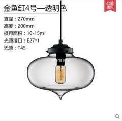 INPHIC-復古簡約餐廳吧臺咖啡廳燈具北歐酒吧創意金魚缸玻璃吊燈 4號
