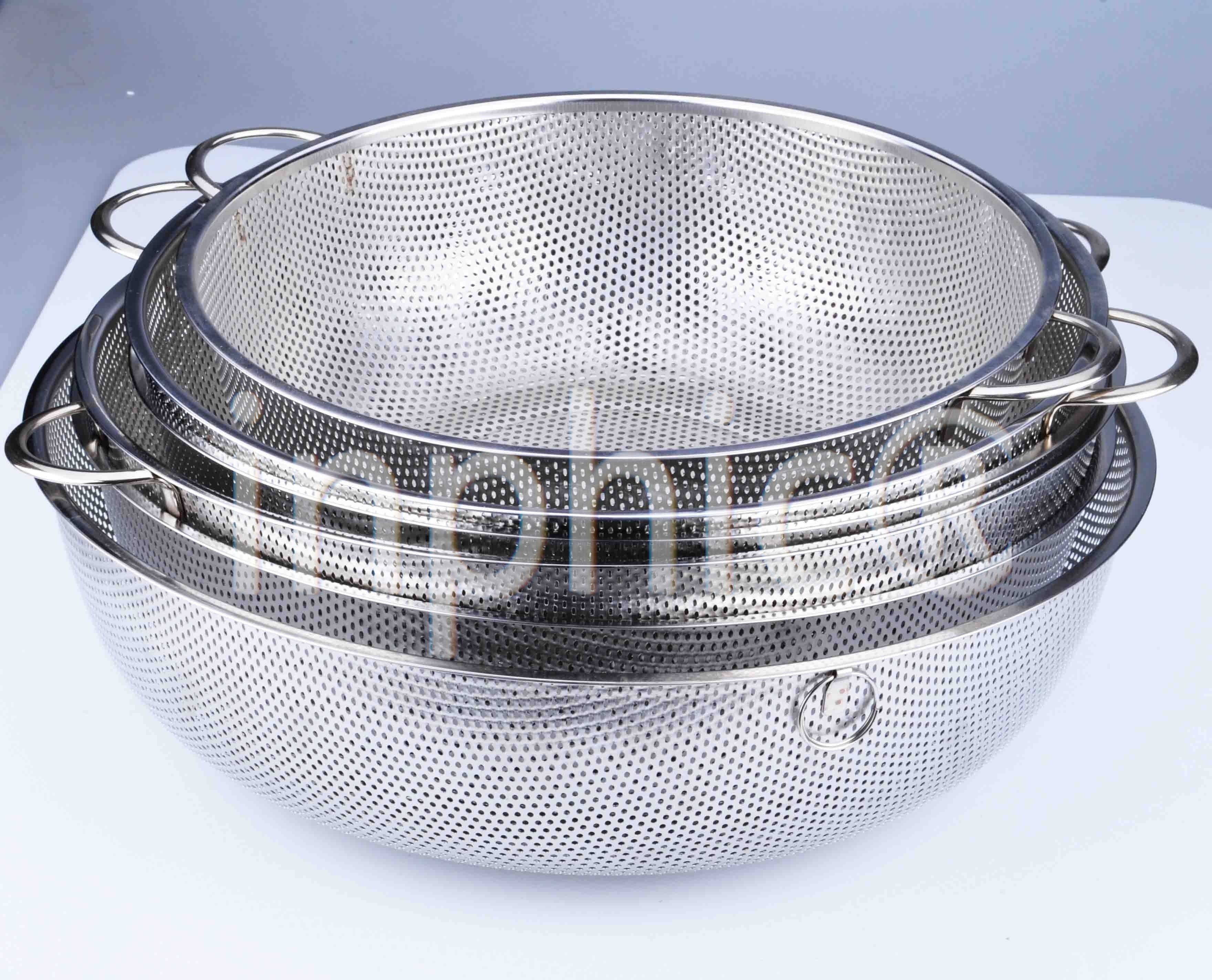 INPHIC-不鏽鋼漏網盆加厚升級 米篩淘米籃盆洗米盆 漏水盆瀝水盆 洗菜盆 雙耳大款