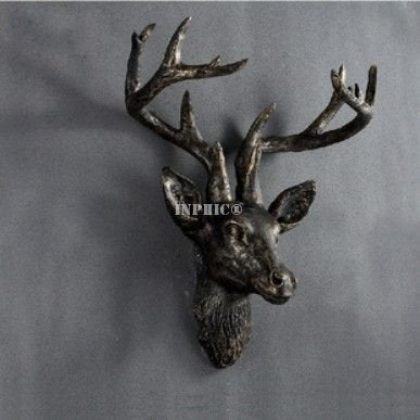 INPHIC-復古北歐美式鄉村客廳書房壁燈 餐廳酒吧咖啡廳會所走廊鹿角壁燈