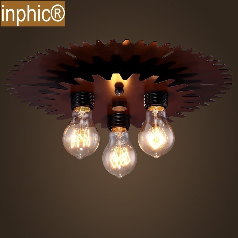 INPHIC-美式鄉村復古懷舊吸頂燈創意個性餐廳臥室齒輪吸頂燈