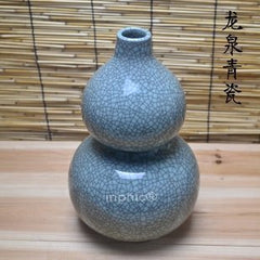 INPHIC-玲瓏高溫厚釉冰裂紋擺飾博古架精品葫蘆花瓶