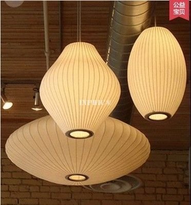 INPHIC-北歐簡約餐廳客廳臥室吊燈創意高檔蠶絲吊燈圓球形藝術酒店展廳燈 腰鼓直徑18cm高37cm