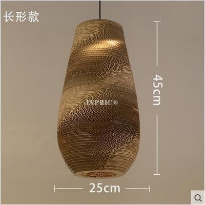 INPHIC-東南亞風格中式禪意裸蛹蜂窩編織牛皮紙吊燈泰式餐廳茶室日式 長型款