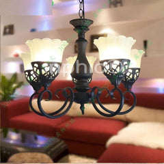 INPHIC-5頭吊燈古典宮廷簡約美式五頭客廳餐廳書房臥室鐵藝主人房