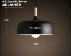 INPHIC-復古創意餐廳吊燈美式個性鐵藝咖啡廳火鍋店鍋蓋北歐木藝吧臺吊燈