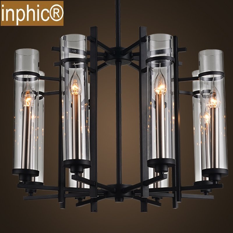 INPHIC-RH Loft 餐廳美式鄉村工業風後現代清光玻璃吊燈