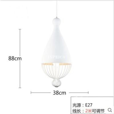 INPHIC-北歐loft創意個性簡約鐵藝單頭復古酒吧吧臺餐廳吊燈新款鐵網燈  1189