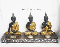INPHIC-佛像 東南亞風格裝飾擺飾 東南亞佛像 泰國家居飾品 三坐佛蠟燭臺