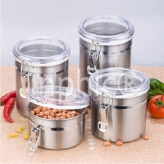 INPHIC-不鏽鋼加蓋密封罐 保鮮c14002-4防潮儲物罐 2號