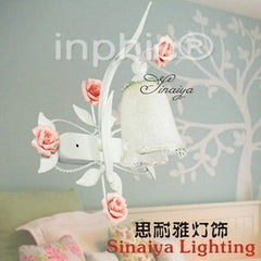 INPHIC-韓式玫瑰花壁燈 創意客廳臥室花草牆壁燈 簡約田園走道燈具B