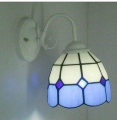 INPHIC-臥室燈地中海藍白玻璃壁燈簡約五金鐵藝壁燈走廊走道壁燈