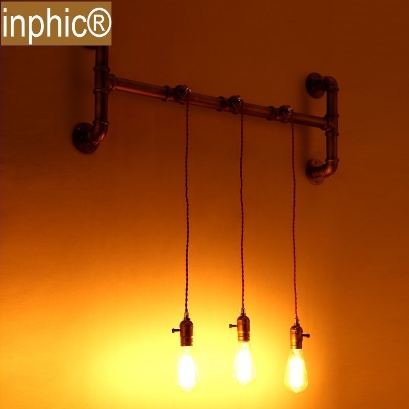 INPHIC-loft復古工業壁燈咖啡廳網咖裝飾燈具客廳過道創意水管鐵藝壁燈