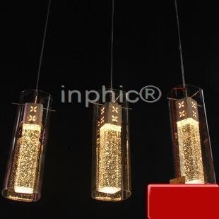 INPHIC-藝術水晶吊燈 餐廳燈 三頭氣泡柱燈 燈具水晶燈 飯廳燈