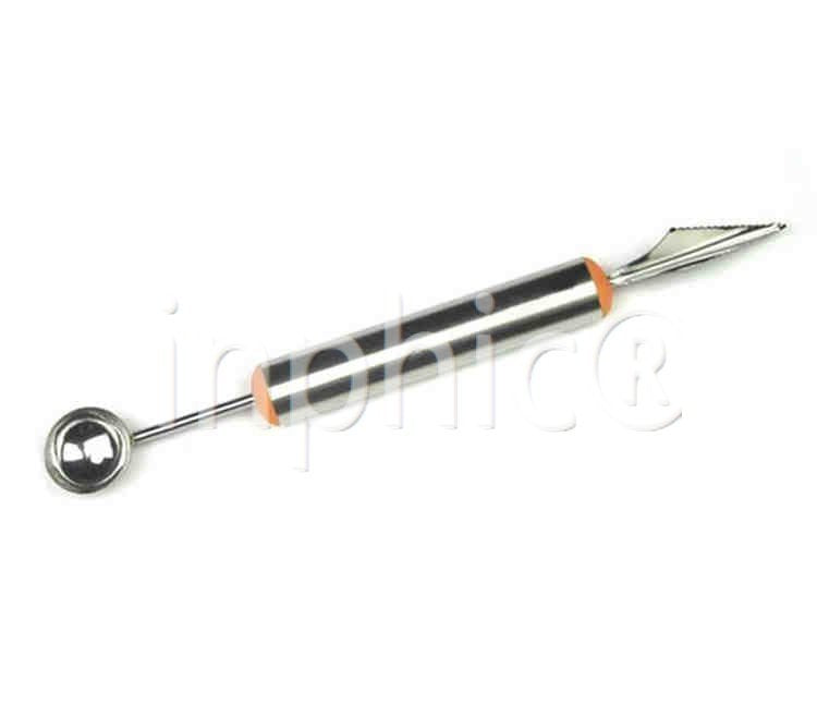 INPHIC-2個水果拼盤工具不鏽鋼水果切果器 西瓜挖球勺 分割器 雕花刀