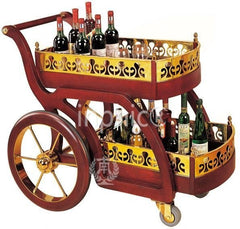 INPHIC-古典式酒車 豪華鈦金酒水車餐車手推車 餐廳服務車