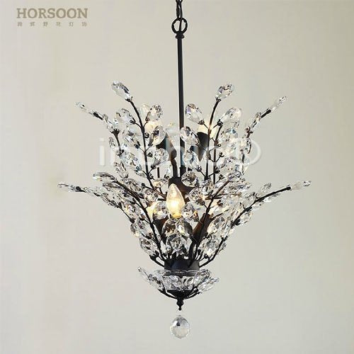 INPHIC-美式鄉村奢華水晶餐廳臥室樓梯餐桌鐵藝水晶吊燈