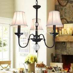 INPHIC-美式鄉村吊燈三頭客廳水晶簡約歐式田園鐵藝燈具臥室餐廳燈飾