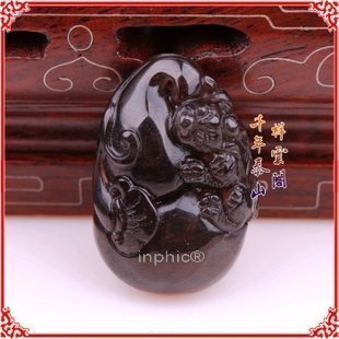 INPHIC-宗教 黑曜石黃晶葫蘆黃金葫蘆鼠開運平安納福