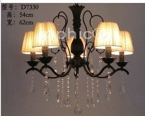 INPHIC-歐式鐵藝水晶吊燈 臥室 餐廳 酒吧臺 咖啡廳 5頭水晶蠟燭吊燈