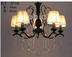INPHIC-歐式鐵藝水晶吊燈 臥室 餐廳 酒吧臺 咖啡廳 5頭水晶蠟燭吊燈